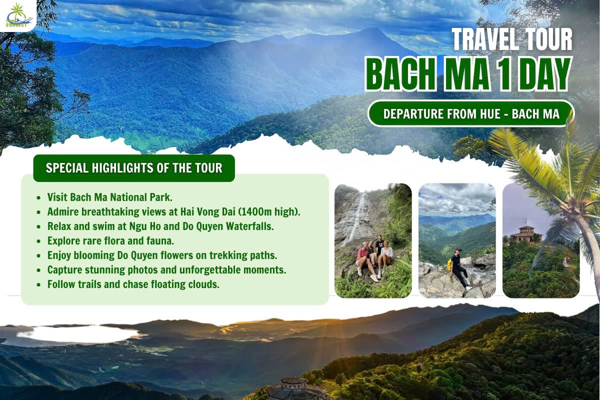 TOUR BACH MA NATIONAL PARK TREKKING 1 DAY TOUR FROM HUE
