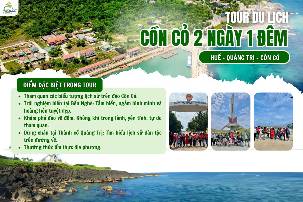 TOUR HUẾ - QUẢNG TRỊ - ĐẢO CỒN CỎ CAM KẾT GIÁ RẺ